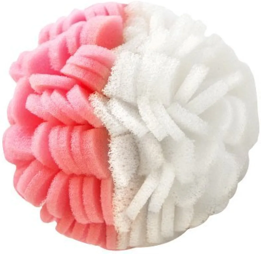 Body Buff - Foam Scrubber Loofah for Exfoliation & Cleansing - Removes Oil, Dirt, Impurities & Dead Skin - Sensitive, Dry, Oily, or Combination Skin - Customize Gentle to Clinical - Pink/White