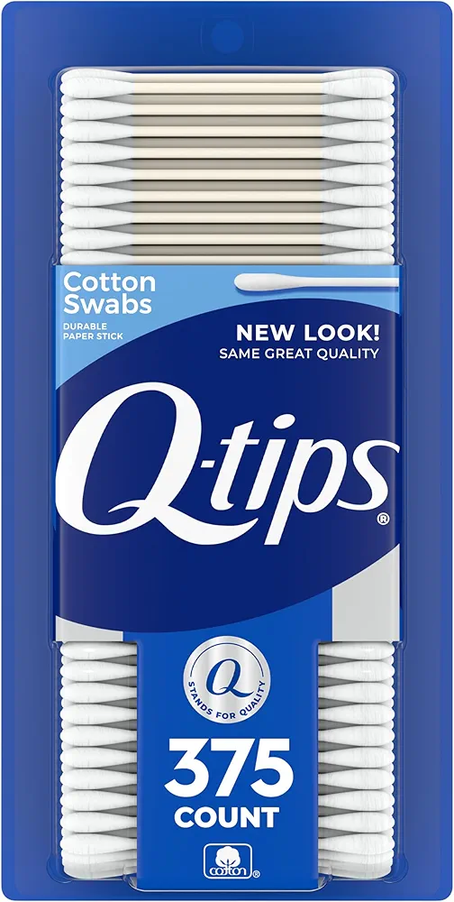 Q-tips Cotton Swabs For Hygiene and Beauty Care Original Cotton Swab Made With 100% Cotton 375 Count