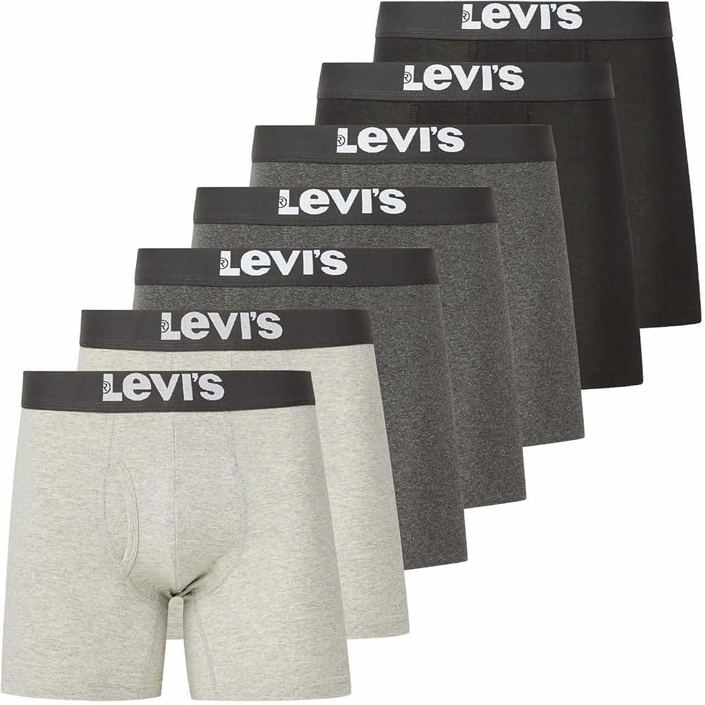 Levi's Mens Underwear 7 Pack Mens Boxer Briefs for Men Cotton Stretch