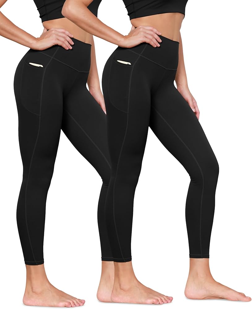 ODODOS ODCLOUD 2-Pack Buttery Soft Lounge Yoga Leggings with Pockets for Women 23" / 25" / 28" High Waist Yoga Pants