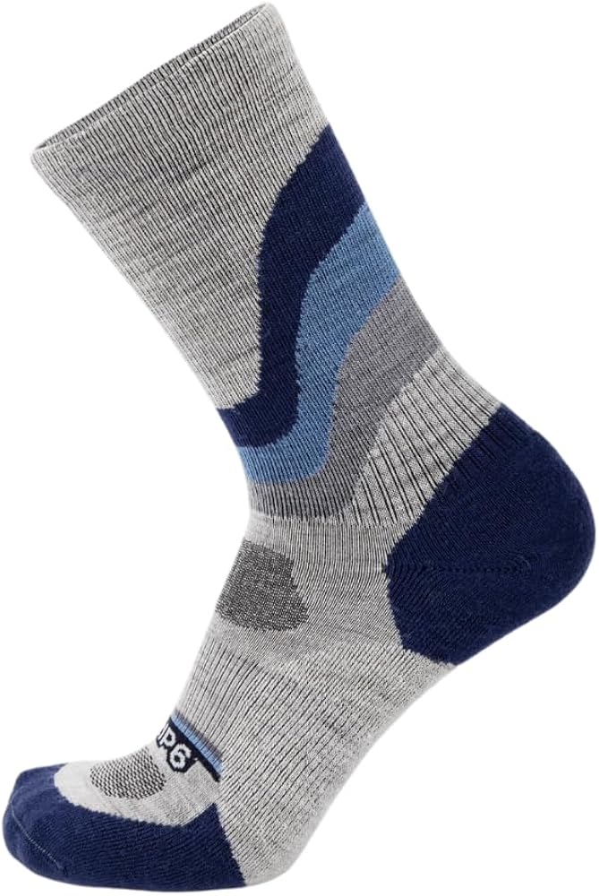 GRIP6 Wool Crew Socks - Merino Wool Socks Made in the USA - Lightweight Wool Hiking Socks - Warm Crew Socks for Men and Women