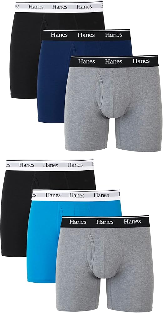 Hanes Originals Men’s Boxer Briefs & Trunks, Stretch Cotton Moisture-Wicking Underwear, Modern Fit Low Rise, Multipacks