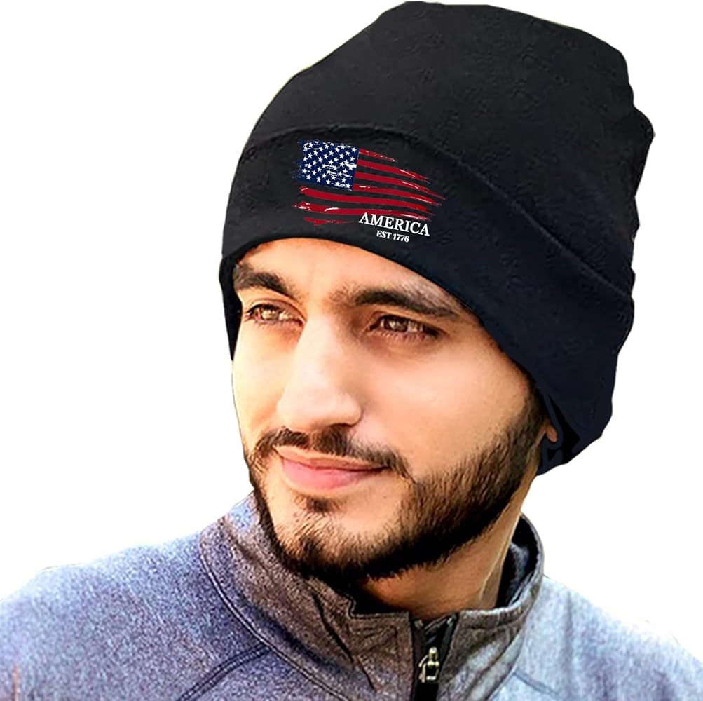 Black Beanie for Men Women Cotton Winter Hats for Men Knitted Beanie Hat Men Hip Hop Cap Headwear Women Chemo Knit Hat