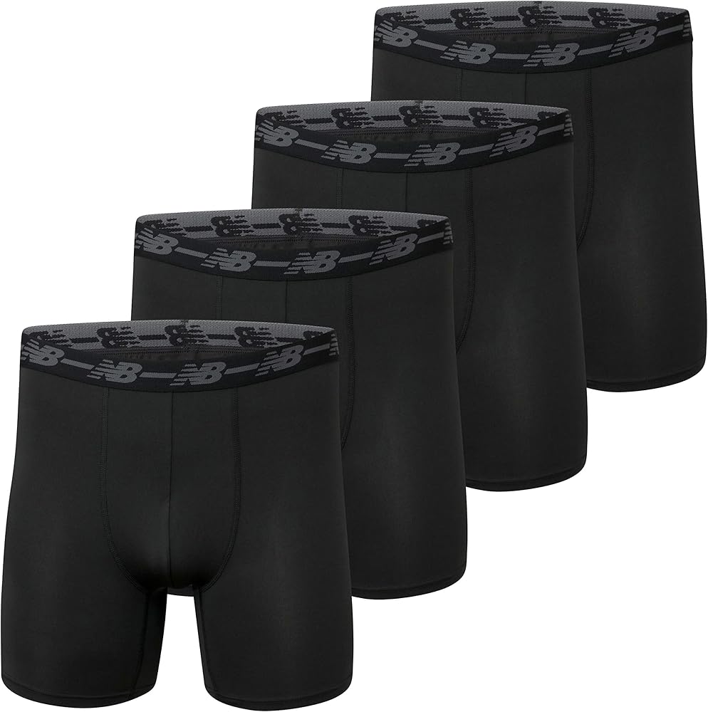 New Balance Men Performance No Fly Boxer Brief (4 Pack)