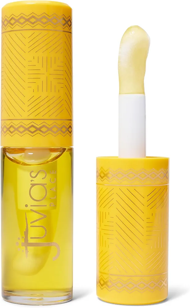 Juvia's Place Magic Lip Oil Mango - Hydrating Plumper All Day Light Non Sticky Lipgloss Makeup - Enhance Beauty w/Glossy Dewy Shine Glow & Moisture for Dry Chap Lips - Vitamin E Fruit Extract