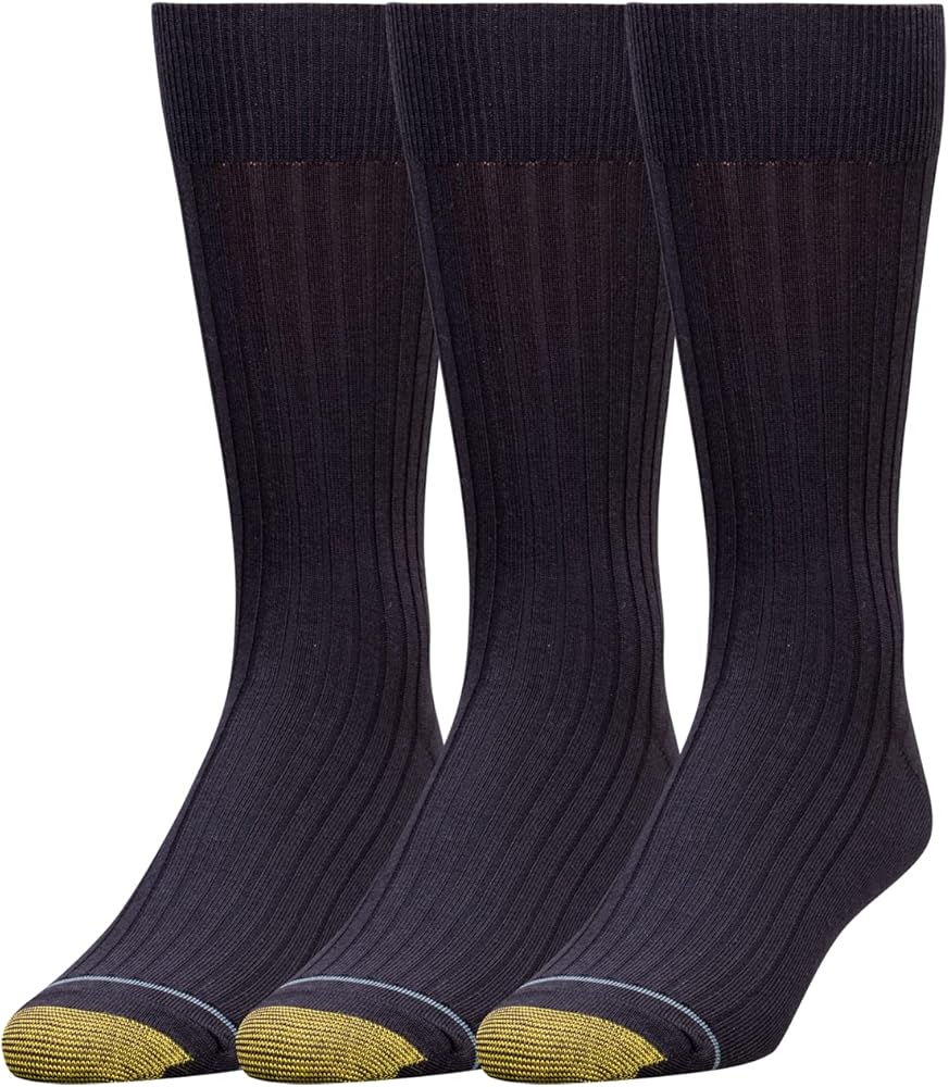 GOLDTOE Men's Canterbury Crew Socks 3 Pack