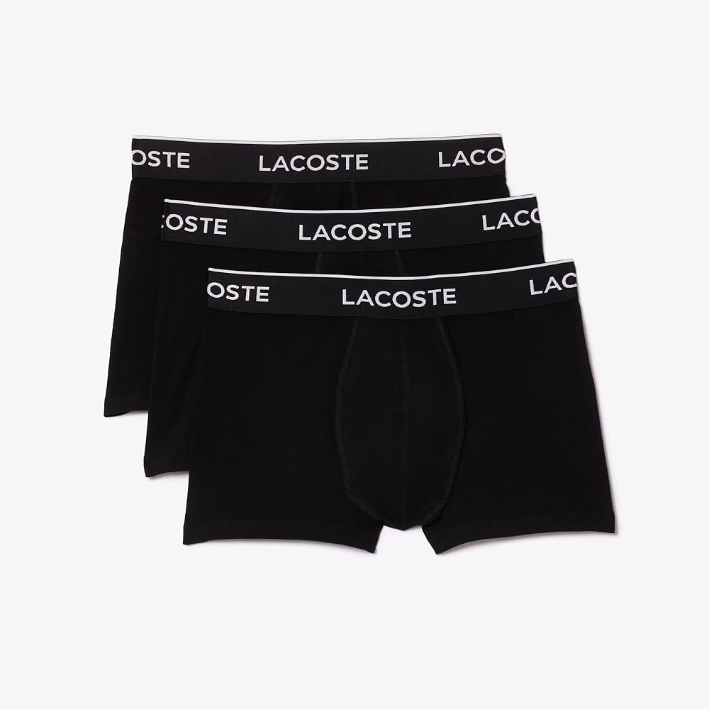 Lacoste Mens Cotton Stretch Essentials Trunks 3 pack