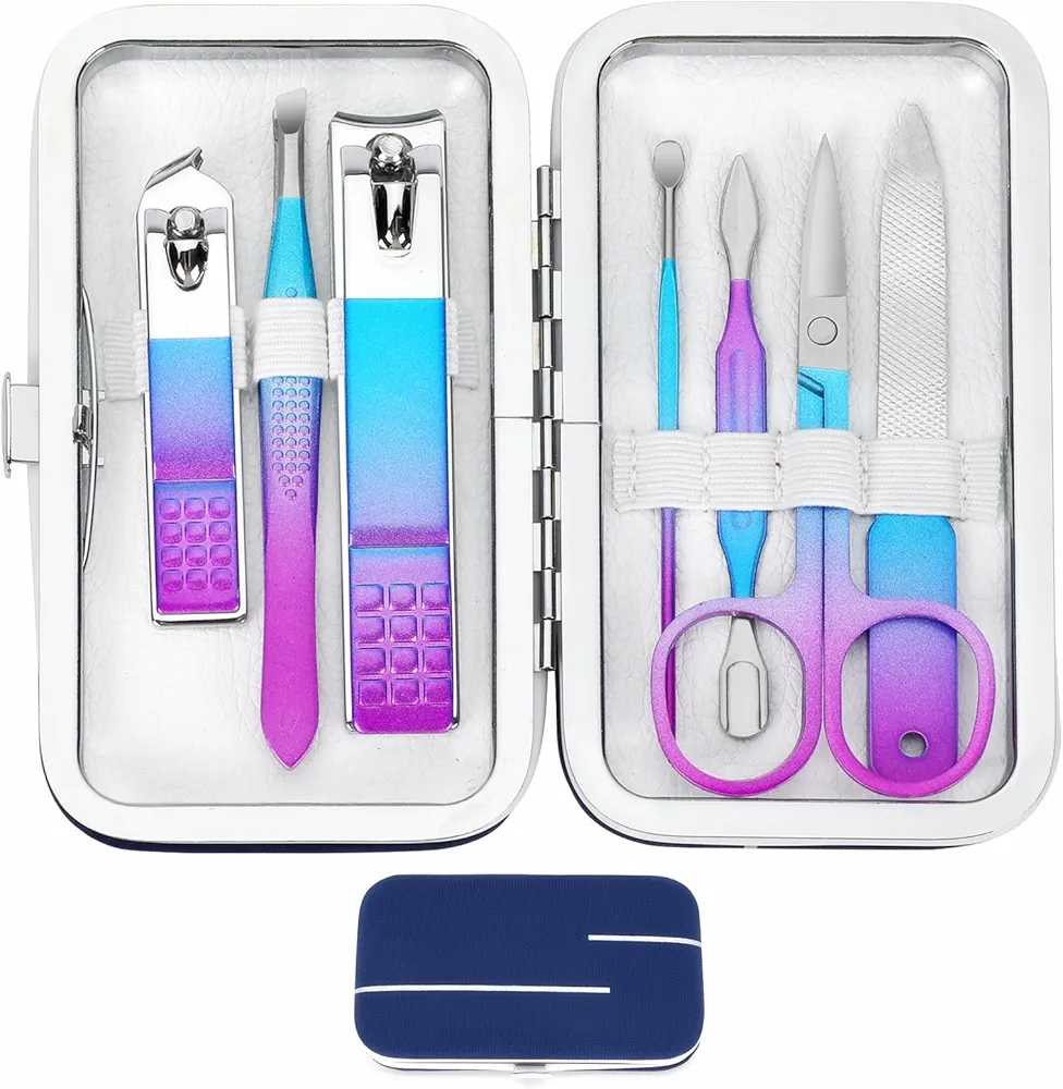 Manicure Set Nail Clipper Set Women Men Travel Nail Clipper Kit Personal Care Tools with Portable Case Manicure Tools Grooming Kit for Men Women Family Friends