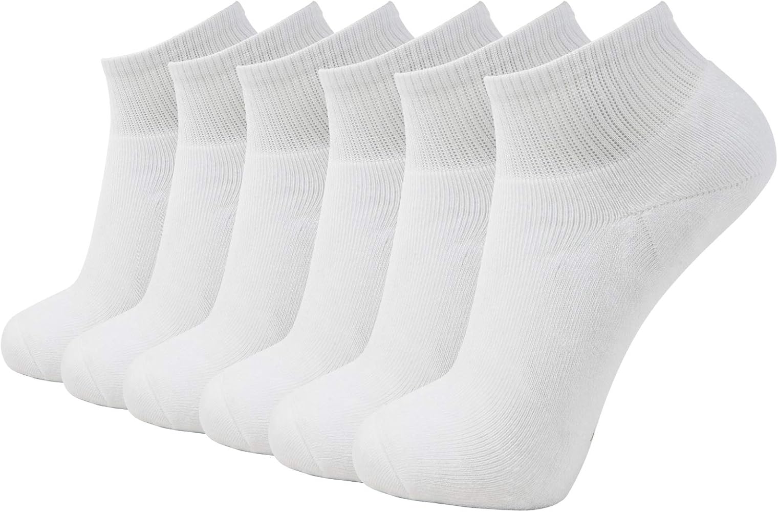 +MD 6 Pack Men's Ankle Socks Extra Heavy Full Cushioned Work Socks Moisture Wicking Sports Quarter Socks