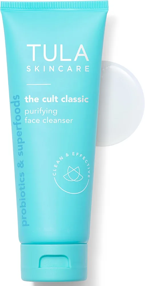 TULA Skin Care Cult Classic Purifying Face Cleanser - Gentle and Effective Face Wash, Makeup Remover, Nourishing and Hydrating