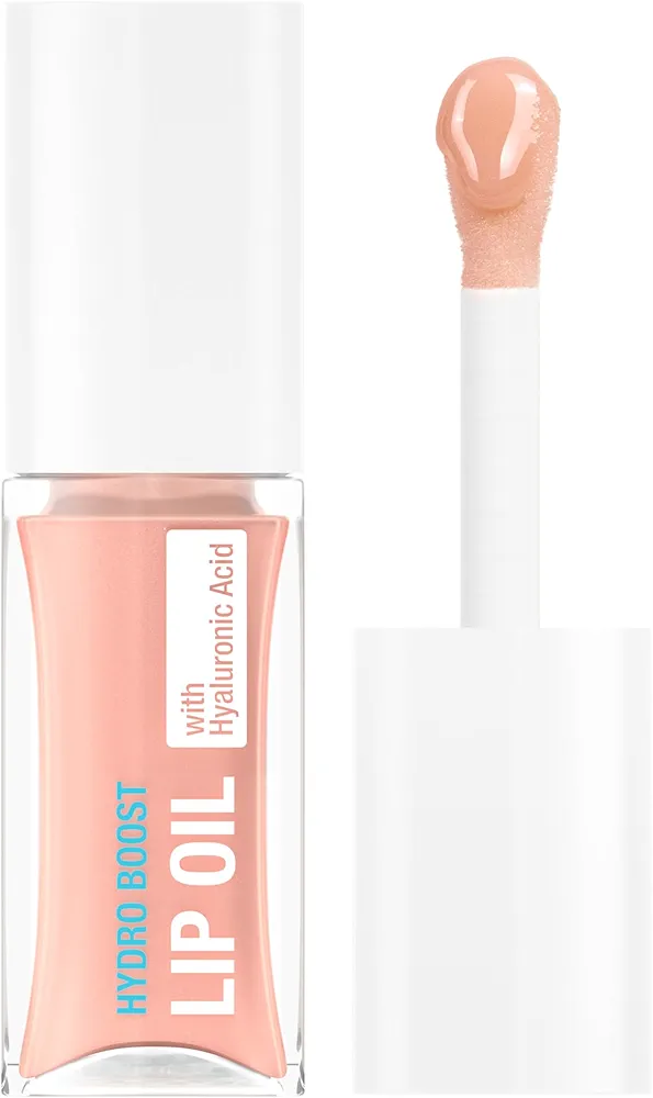 Neutrogena Hydro Boost Tinted Lip Oil with Hyaluronic Acid, glossy lip oil designed to hydrate & nourish lips while bringing out their natural color, Light Pink, .2 oz