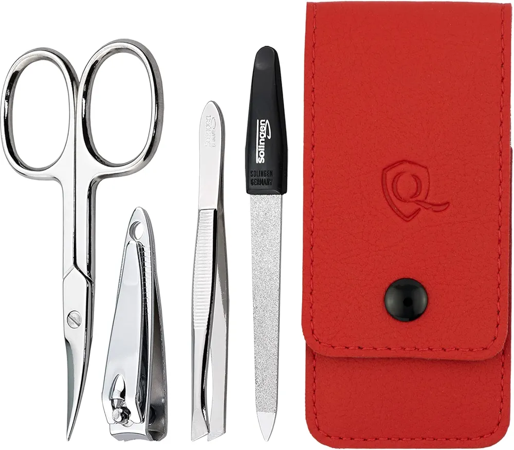 marQus manicure set 4-piece travel set with file from Solingen nail care set nail scissors set and nail set