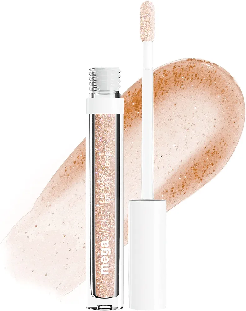 wet n wild MegaSlicks Lip Gloss, Ultra-Glossy, Vitamin-E Enriched, Ultra-Gloss High Shine Moisturizing, Cruelty-Free & Vegan - Crushed Diamonds