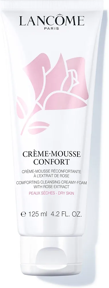 Lancôme Créme Mousse Confort Foaming Facial Cleanser - Comforting Cream Cleanser & Makeup Remover - With Rosehip Oil - 4.2 Fl Oz