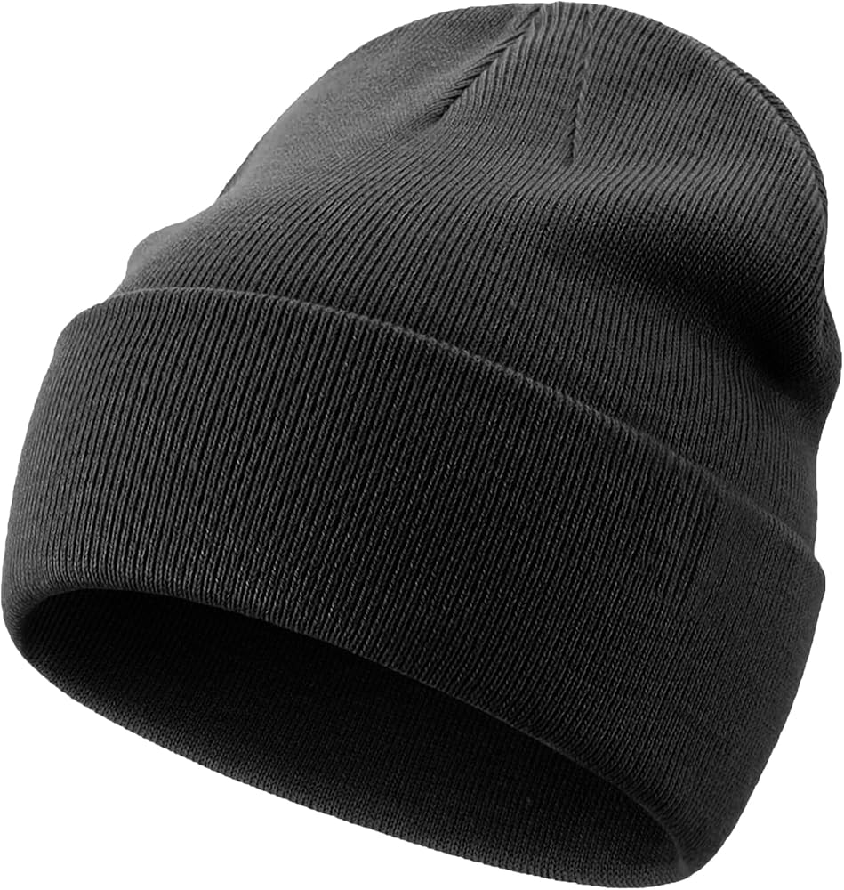 100% Cotton Beanie Hats for Women Men Winter Soft Warm Knit Cuffed Hats Fisherman Beanie Skull Cap Unisex