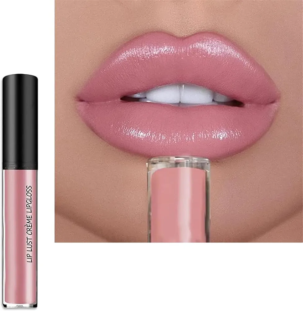 12 Color Cream Lip Gloss, 2025 New Long-Lasting Moisturizing Velvet Lip Lipstick, Waterproof, Non-Fading, Hydrating Lip Tint Natural Jelly Lipstick (04#, 1.3 Fl Oz)