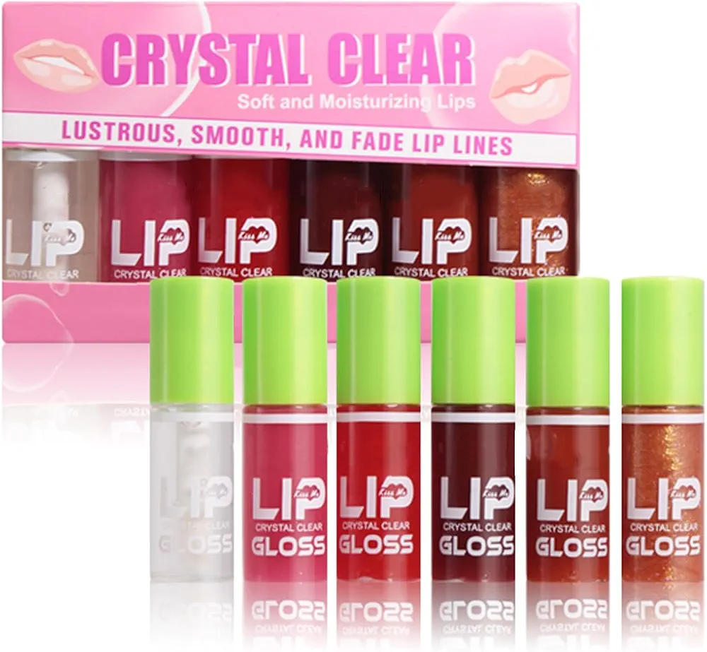 6 Colors Lip Oil, Hydrating Tinted Plumping Lip Gloss, Shiny Glow Non-sticky Nourishing Lip Care Oil