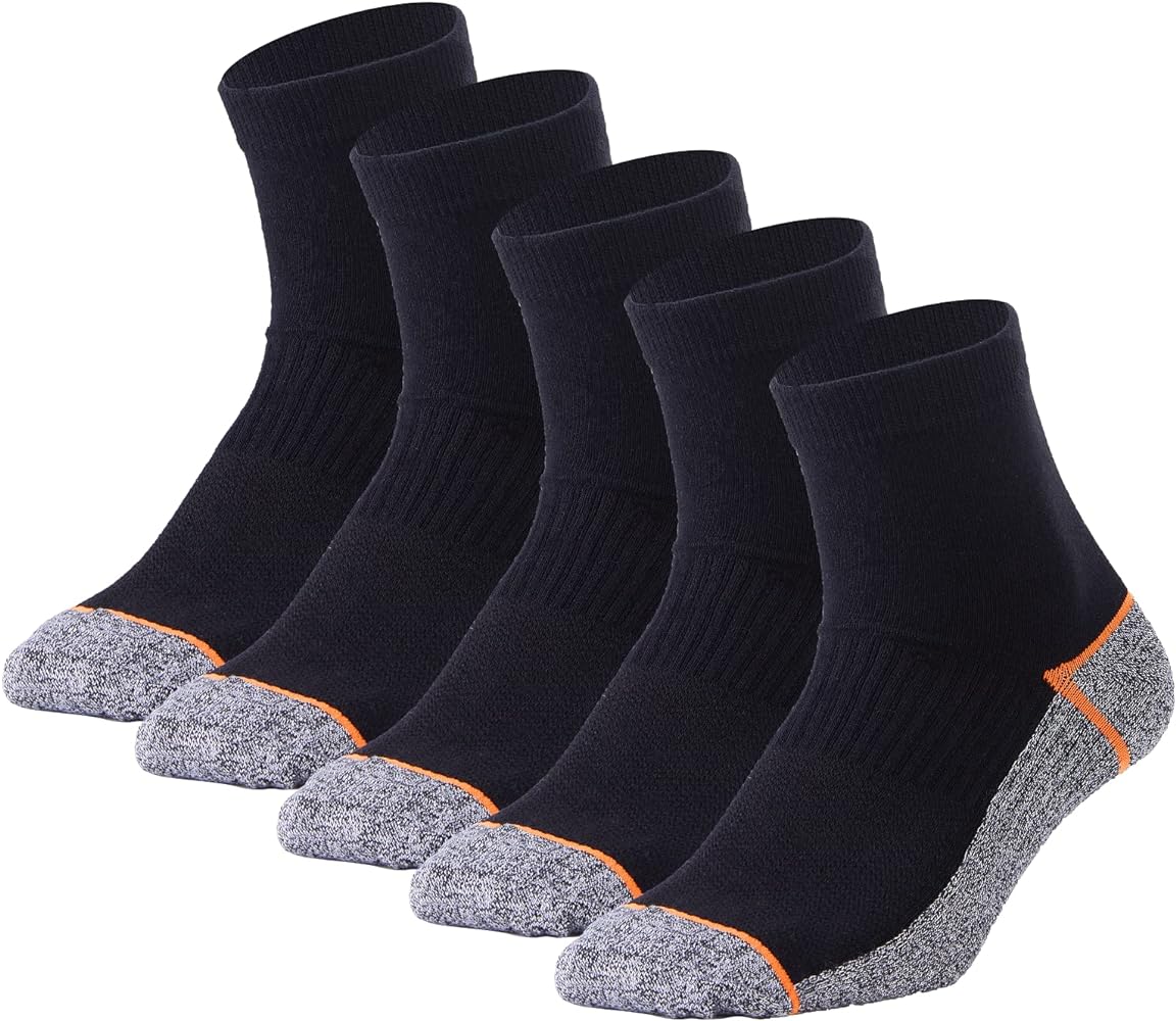 Kodal Copper Infused Quarter Socks Improve Foot Health Odor Control with Moisture Wicking Durable Comfortable Fit (4/5 Pairs)