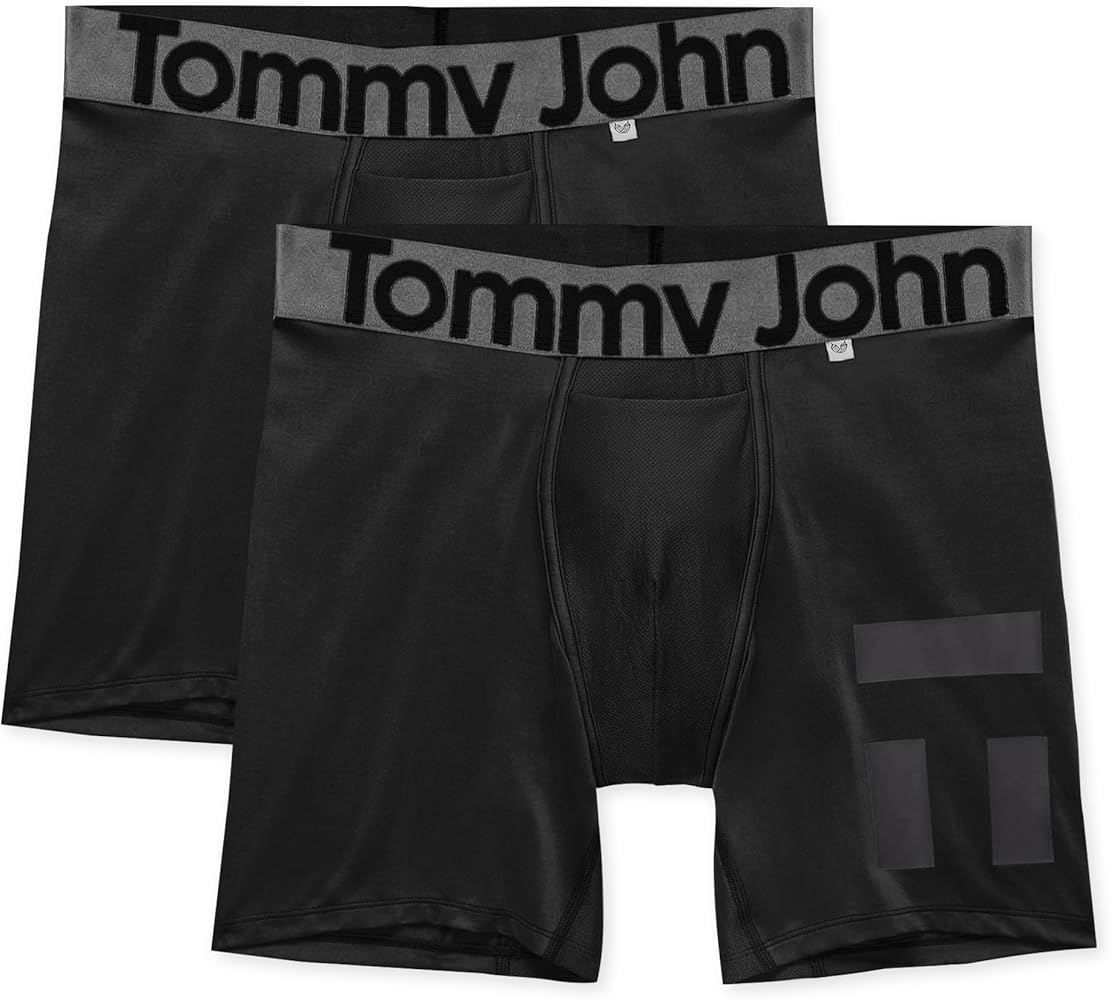 Tommy John Men’s Underwear – 360 Sport Boxer Briefs with Contour Pouch - Mid-Length 6" Inseam – Moisture Wicking Underwear