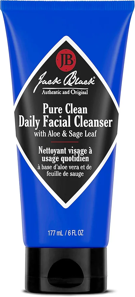 Jack Black Pure Clean Daily Facial Cleanser for Men - Mens Face Wash, Jack Black Face Wash Men's, Face Wash for Men, Face Cleanser for Men, 2-in-1 Facial Cleanser & Face Toner for Men, Gifts for Men