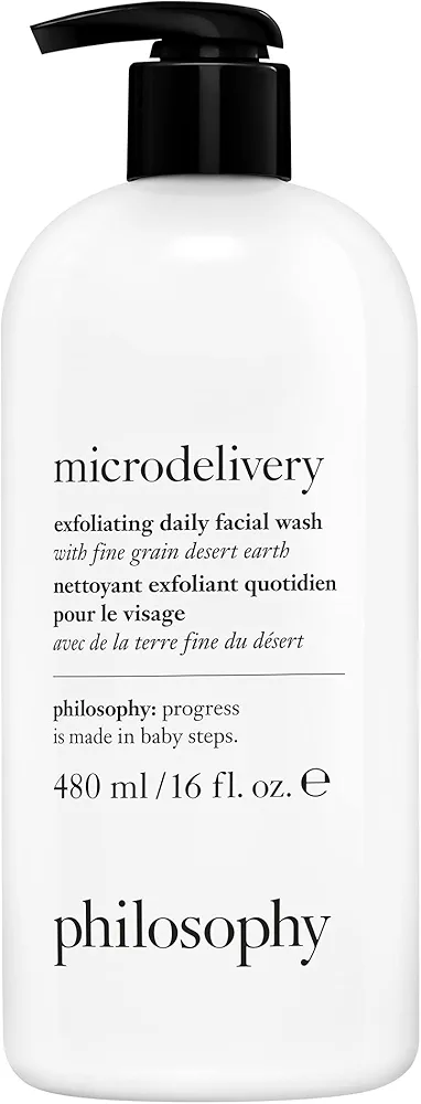 philosophy microdelivery exfoliating daily facial wash - with fine grain desert earth & gentle amino acids - scrubs away impurities & dead skin cells to alleviate dryness and rough texture