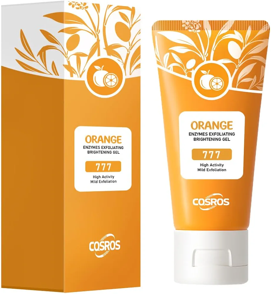 Orange Enzymes Exfoliating Scrub Gel, Scrub Face Body Skin Peeling Gel Face Scrub Deep Cleansing Moisturizing Facial Exfoliator（50g）