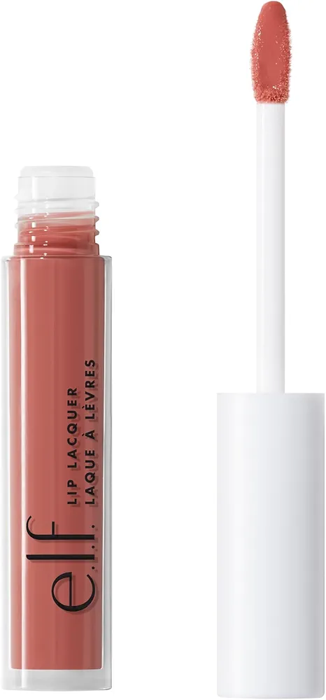 e.l.f. Lip Lacquer, Moisturizing, Shiny, Non-Sticky, Long Lasting, Provides Maximum Color, Glides On, Moody, 0.08 Fl Oz