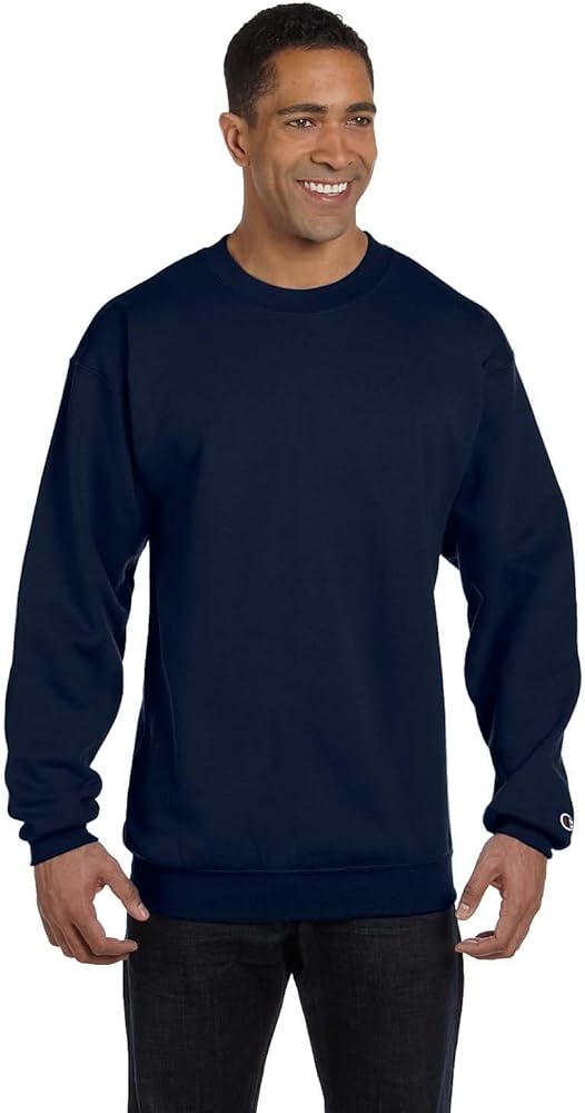 Champion Adult 50/50 Crewneck Sweatshirt, Navy - Size X-Large