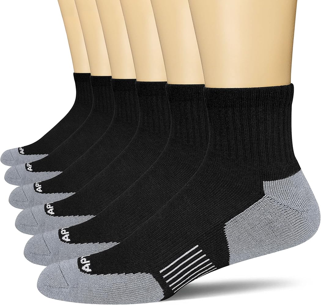 APTYID Men's Ankle Socks Athletic Cushioned Running (6 Pairs)