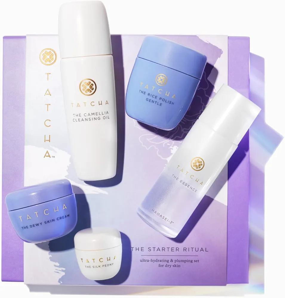 Tatcha The Starter Ritual Set - Ultra Hydrating for Dry Skin | 2 Week Introductory Set | $92 Value