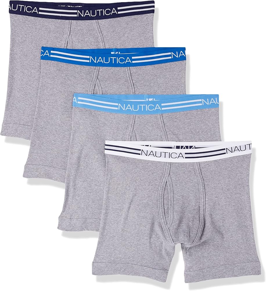 Nautica Men's Classic Cotton 4-Pack Boxer Briefs