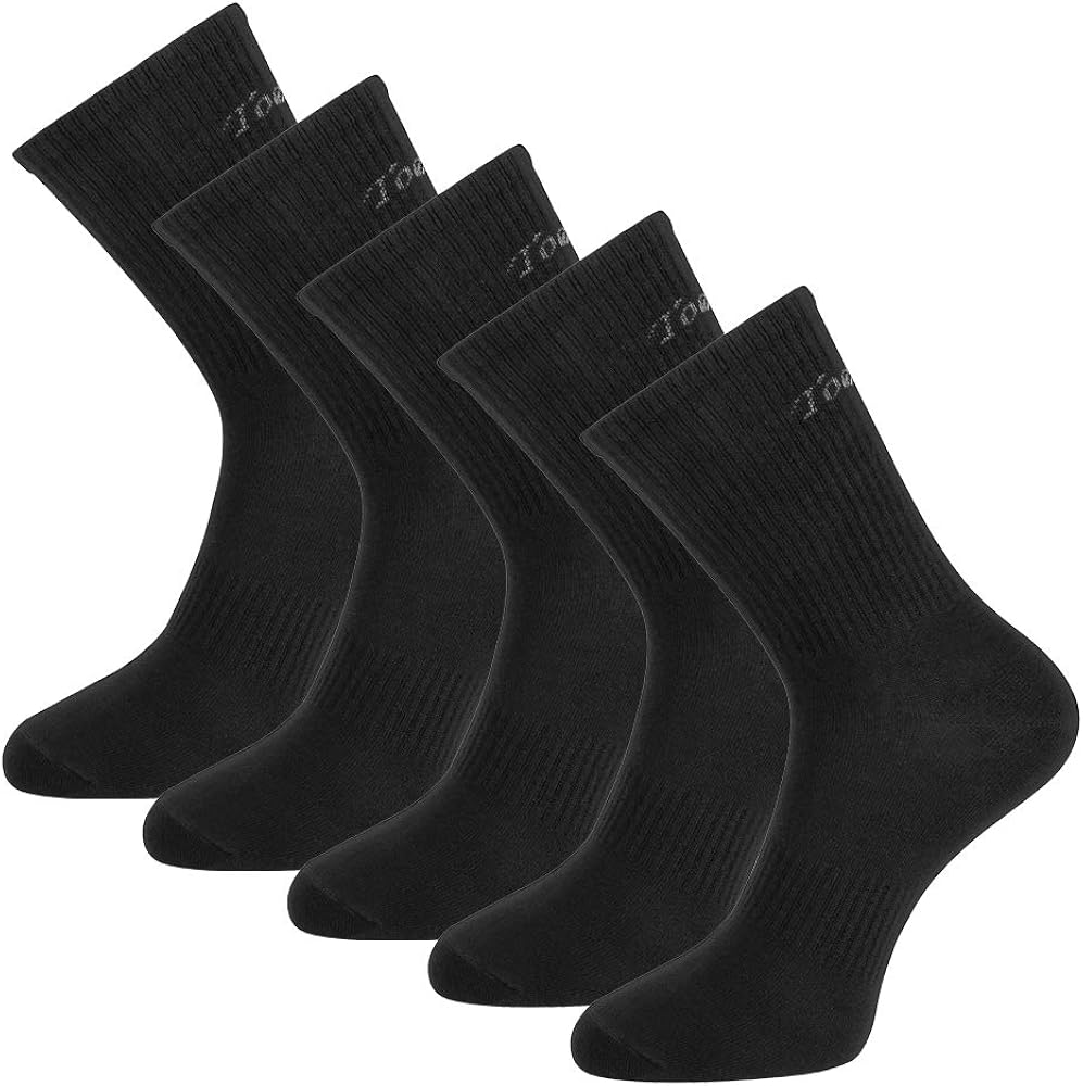 Toes&Feet Men's Anti Athletes Foot Odor Resist Anti-Sweat Thin Cotton Crew Sports Socks, Size 6-12