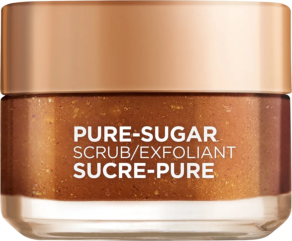 L’Oréal Paris Skin Care Pure Sugar Face Scrub with Grapeseed for Dull Skin to Smooth and Glow, 1.7 fl. oz.