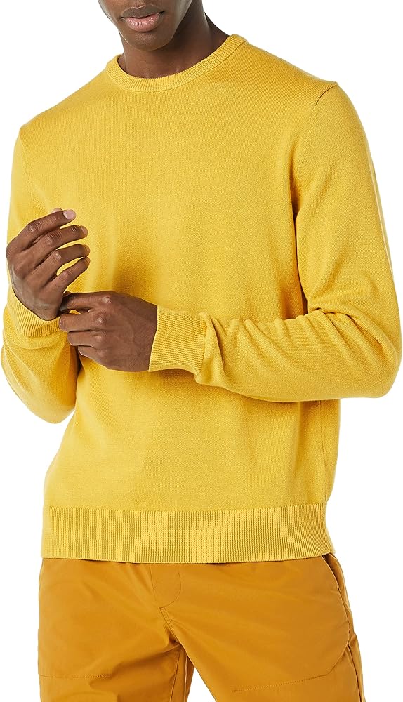 Amazon Essentials Men's Crewneck Sweater, 100% Cotton, Big & Tall Options Available