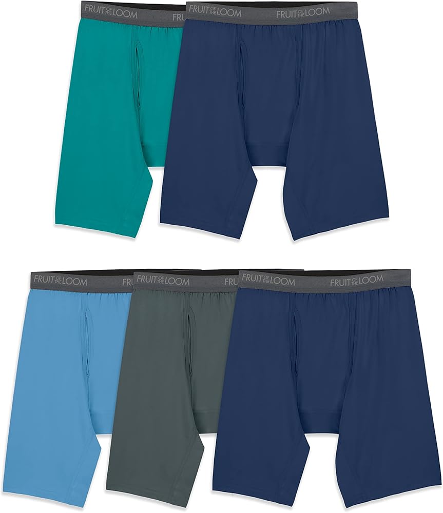 Fruit of the Loom Men's Micro Stretch Boxer Briefs, Designed to Move with You, Lightweight & Moisture Wicking