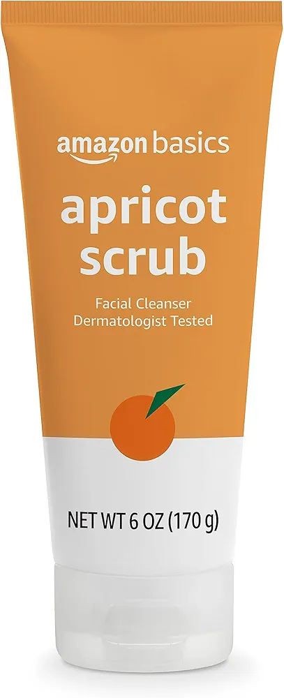 Amazon Basics Apricot Scrub Facial Cleanser, 6 Ounce (Previously Solimo)