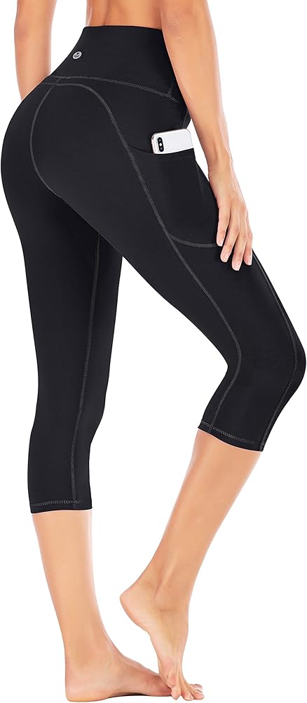 IUGA High Waisted Yoga Pants for Women with Pockets Capri Leggings for Women Workout Leggings for Women Yoga Capris