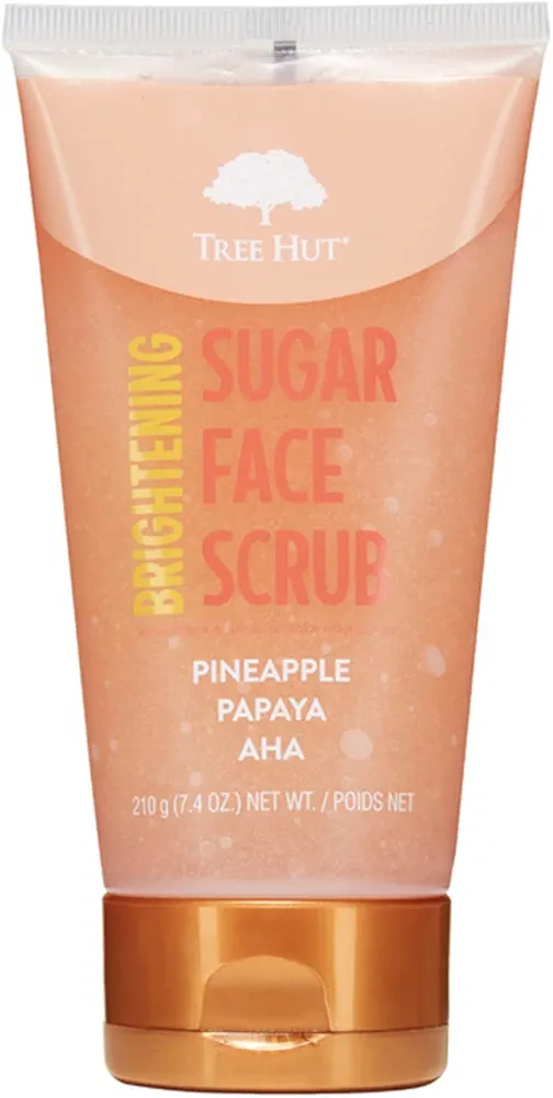 Tree Hut Pineapple & Papaya Brightening Face Scrub | Deep Cleans Pores to Remove Dead Skin & Impurities | Nourishing Essential Body Care | 7.4 fl oz.