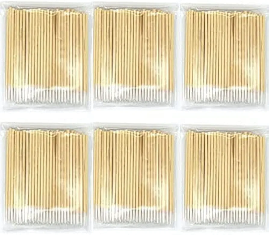 600 Count Microblading Cotton Swab Cotton Swabs Pointed Tip, Cotton Swabs Wood Sticks, Cotton Tipped Applicator, Tattoo Permanent Supplies, Makeup Cosmetic Applicator Sticks (Small)