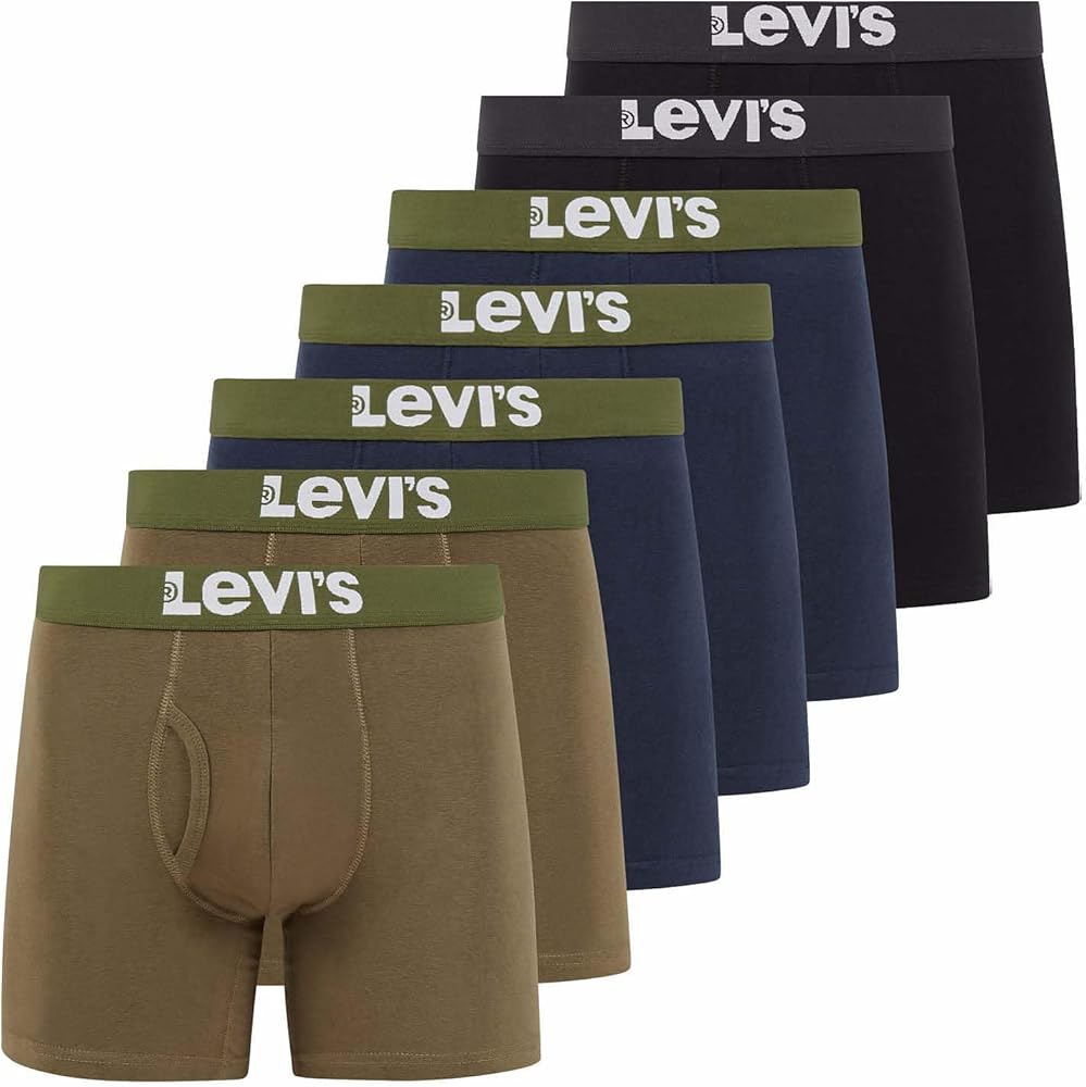 Levi's Mens Underwear 7 Pack Mens Boxer Briefs for Men Cotton Stretch