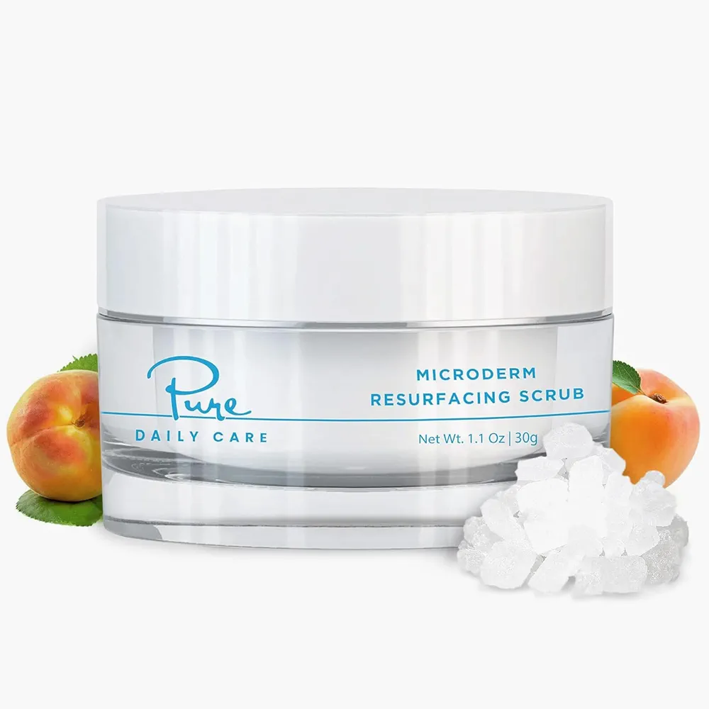 MicroDerm Resurfacing Scrub - Exfoliating Polish Crystals At-Home MicroDermabrasion Vitamin A & E Squalane