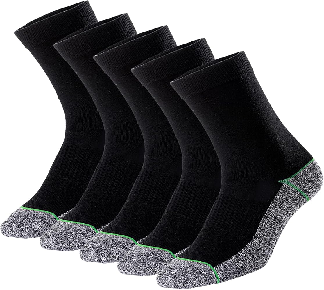 Kodal Copper Infused Crew Socks Business Athletic Moisture Wicking Odor Free Comfortable for All Day Wear (4/5 Pairs)