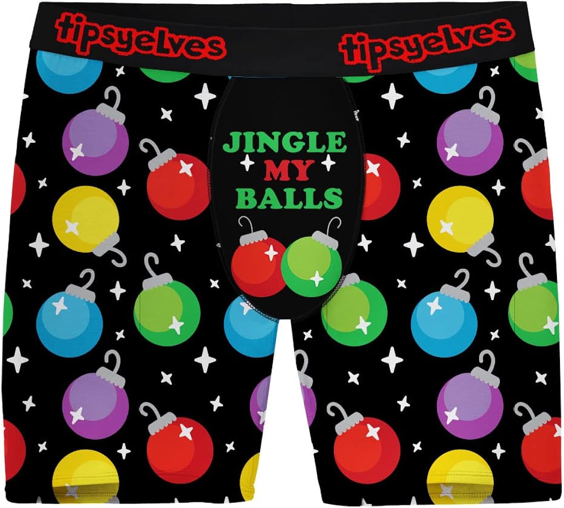 Tipsy Elves Christmas Underwear for Men - Comfy Cozy Holiday Boxer Briefs