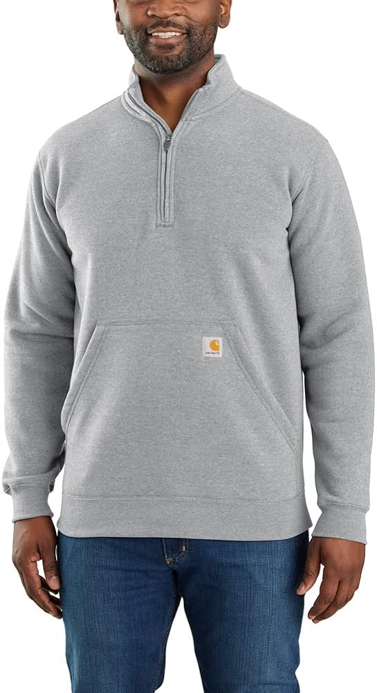 Carhartt Men's Loose Fit Midweight Quarter-Zip Mock-Neck Sweatshirt