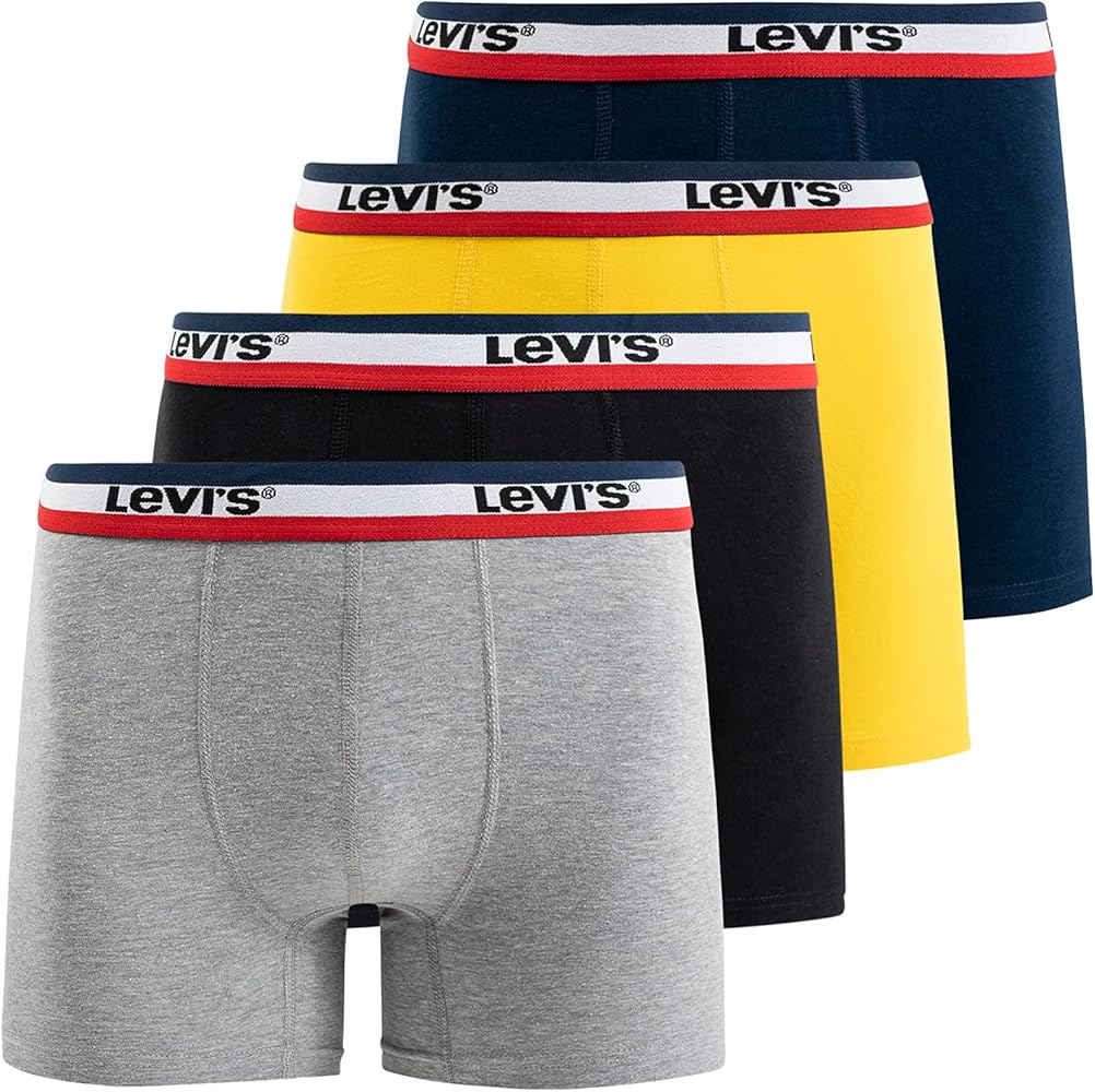 Levi's Mens Boxer Briefs Breathable Stretch Underwear 4 Pack