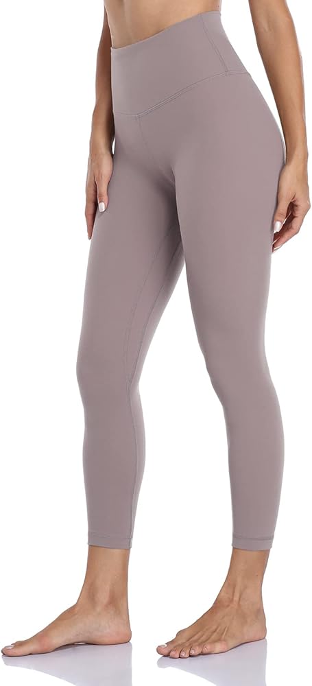 HeyNuts Essential Leggings, High Waisted Compression Soft Pants Workout Athletic Yoga Pants 25"