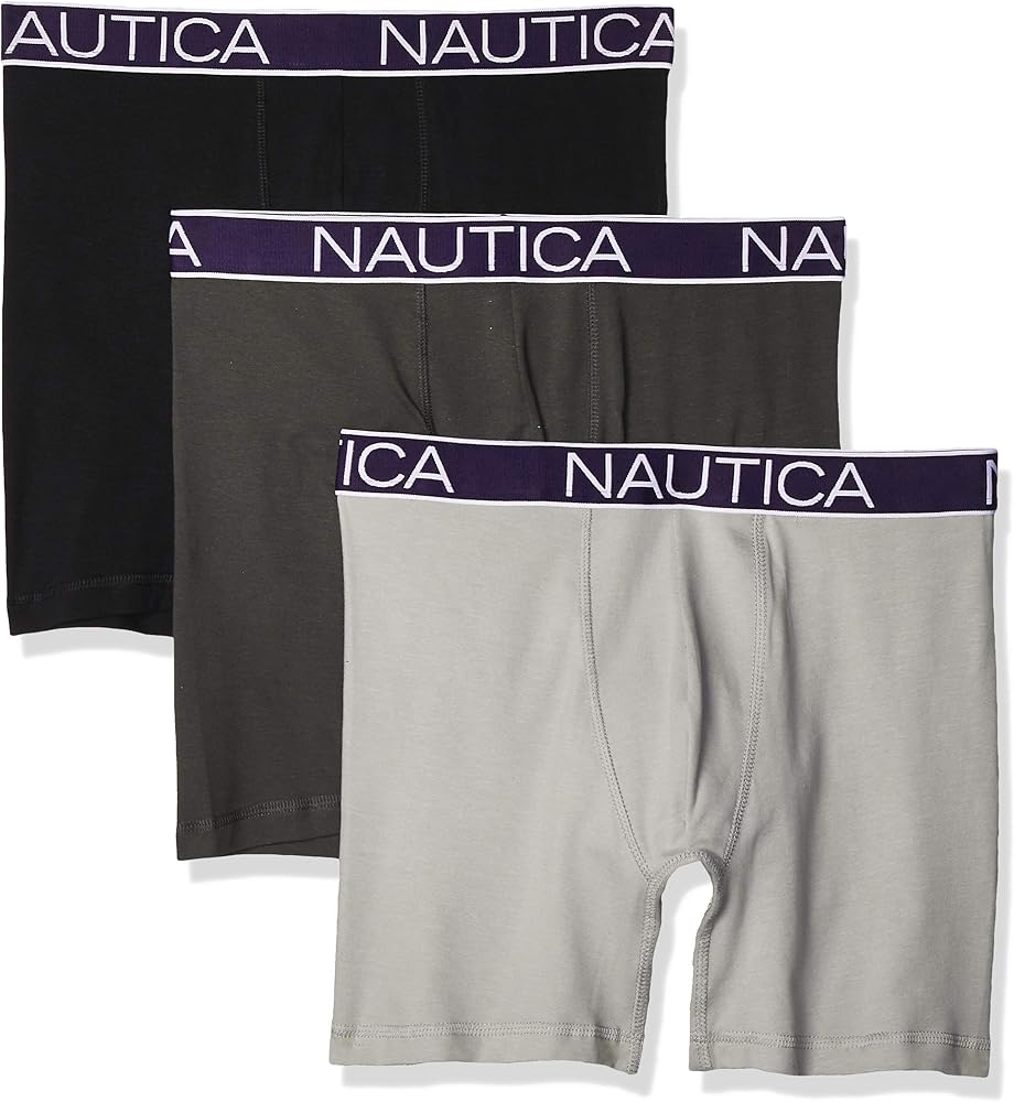 Nautica Men's 3 Pack Cotton Stretch Boxer Brief