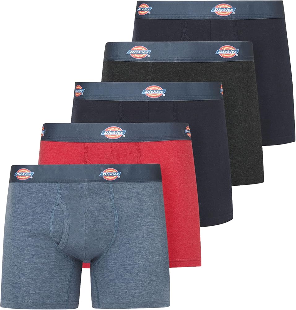 Dickies Mens Boxer Briefs Cotton Underwear for Men 5 Pack