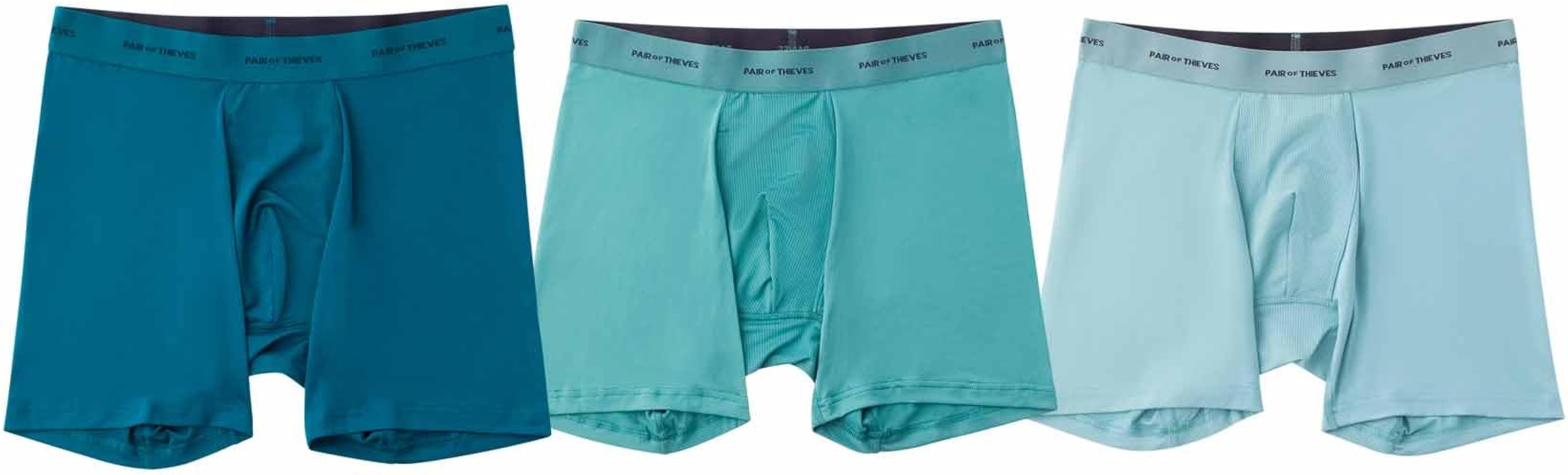 Pair of Thieves Men's Quick Dry Action Blend Boxer Briefs 3 Pack - Moisture-Wicking & Breathable for All-Day Comfort