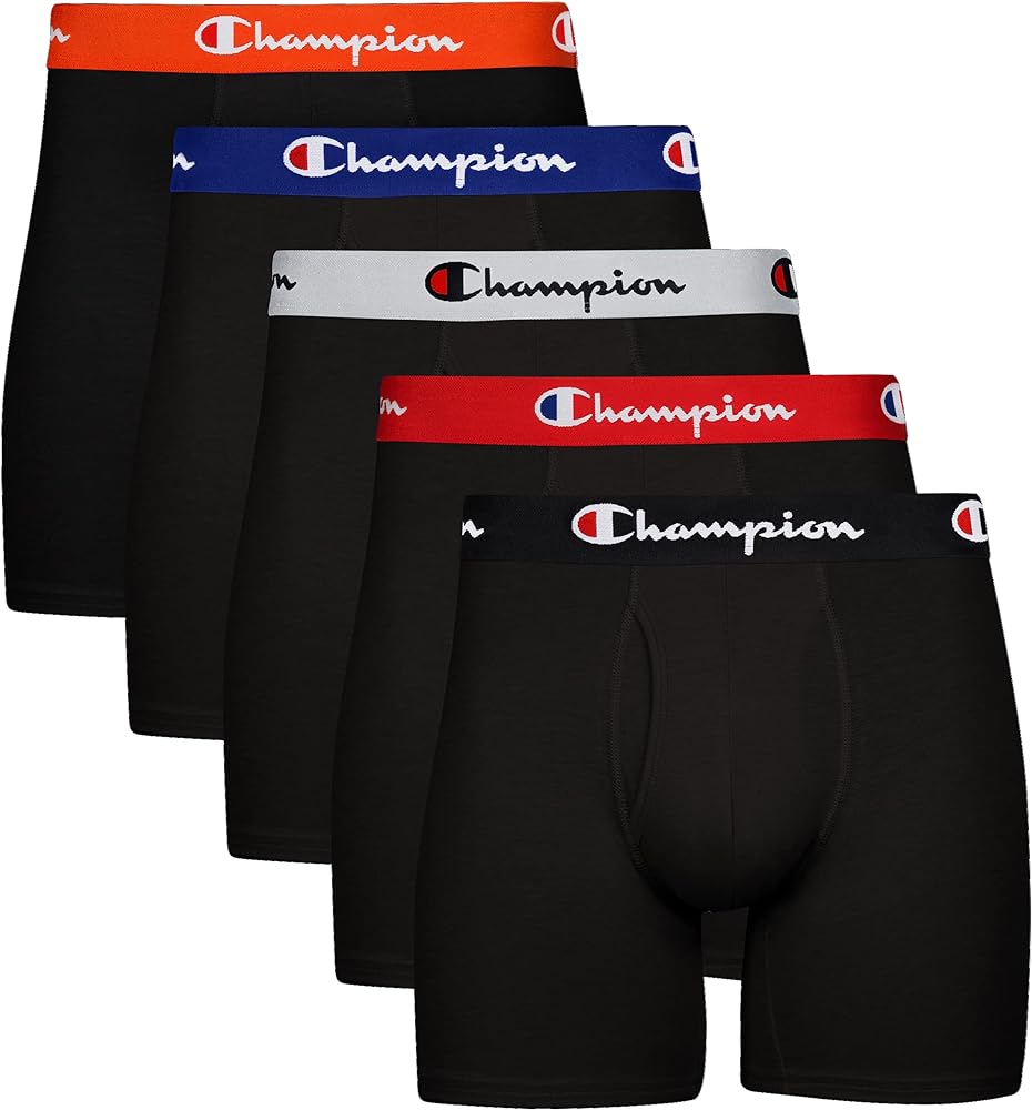 Champion Men's Every Day Comfort Stretch Cotton Boxer Briefs (3 Pack)